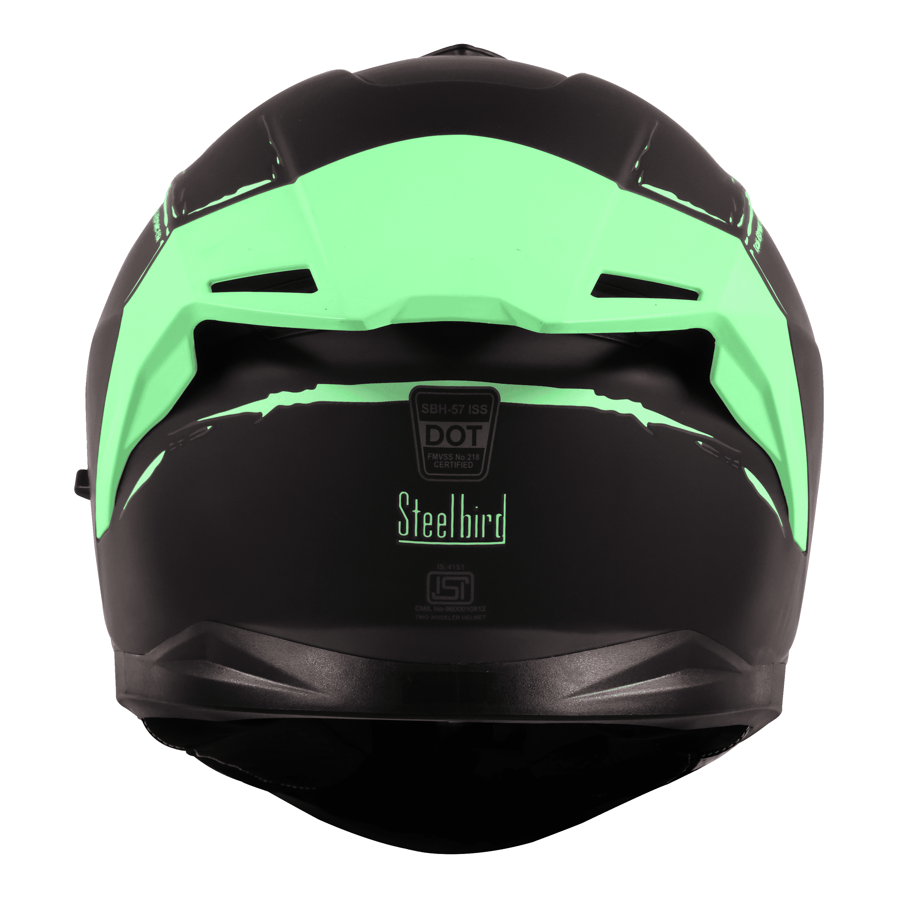 SBH-57 ISS SILVER FIGHTER F2 GLOSSY BLACK WITH GREEN